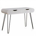 Biała konsola z 2 szufladami 100 x 35 x 76 cm MDF i stal